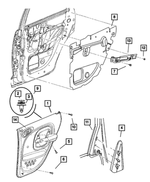 1ES871DAAB - Interior Trim: Rear Door Trim Panel, Left for Mopar Image image