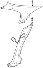 10407385 - Body: Upper Quarter Trim for GM Image