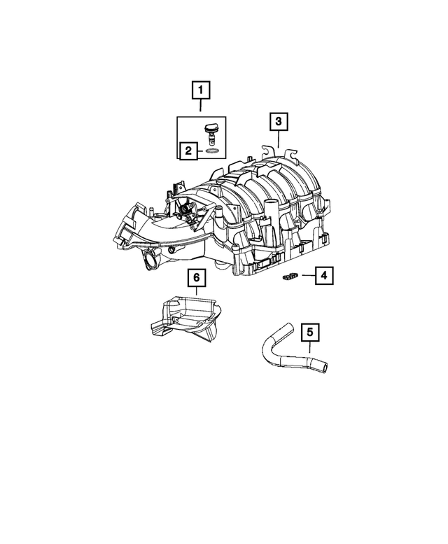 68426760AB - Engine: Make Up Air Hose for Mopar Image image