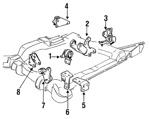 Engine Mounting for 1996 Oldsmobile 98 #0