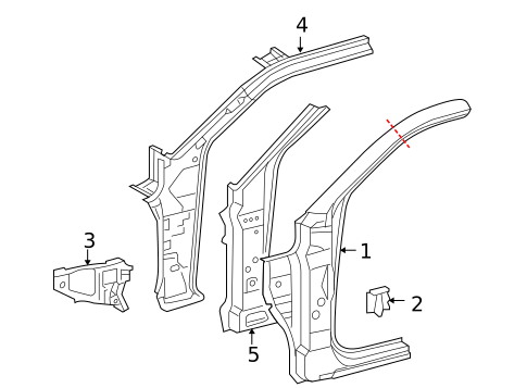 Hinge Pillar for 2006 Toyota Tacoma #0