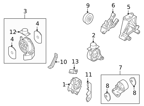 Belts & Pulleys for 2005 Kia Amanti #1