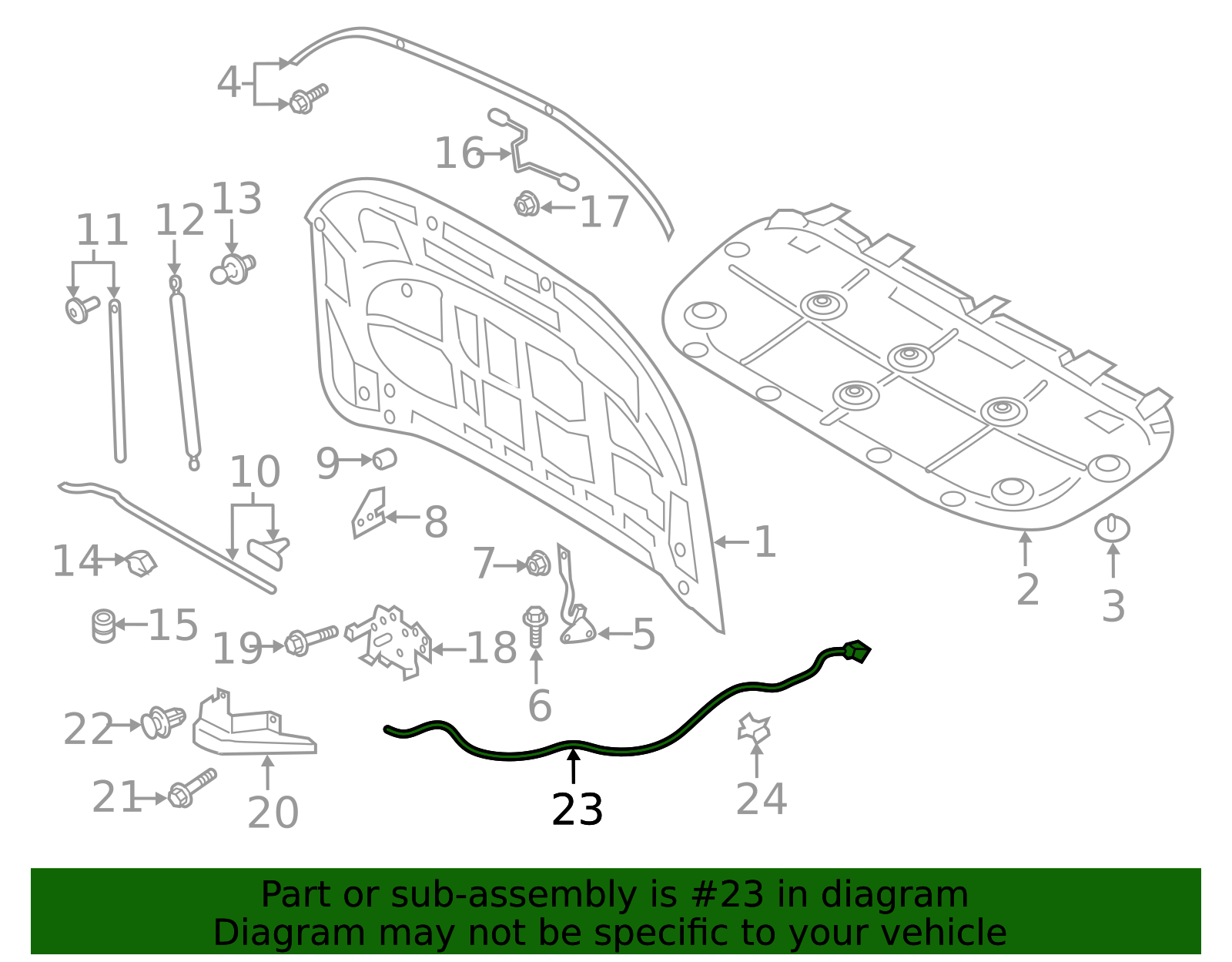 EB3Z-16916-AH - 2019-2023 Ford Ranger - Release Cable | Dealer Auto Parts