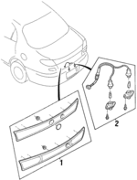 F7CZ13550AC - Electrical: License Plate Light Assembly for Ford: Escort | Mercury: Tracer Image
