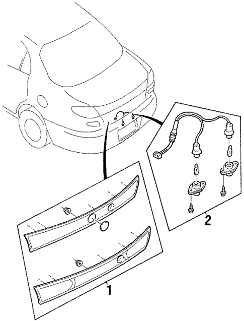Rear Reflector for 1998 Ford Escort #0