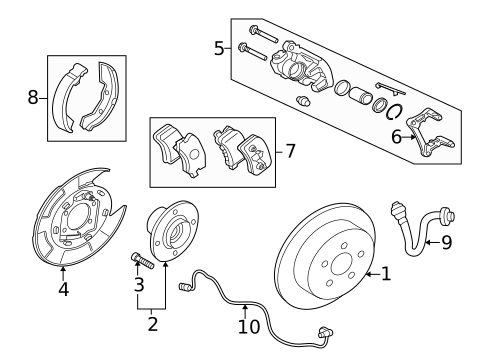 Brake Components for 2011 Mitsubishi Outlander #0