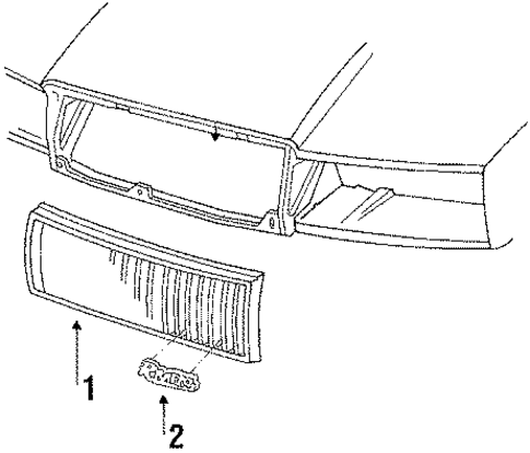 Grille & Components for 1993 Buick Riviera #0