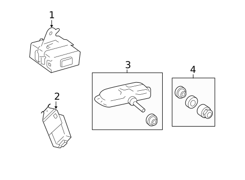 Tire Pressure Monitor Components for 2009 Scion tC #0
