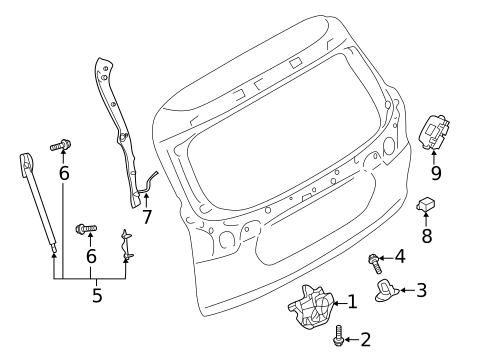 Lock & Hardware for 2020 Subaru Ascent #2