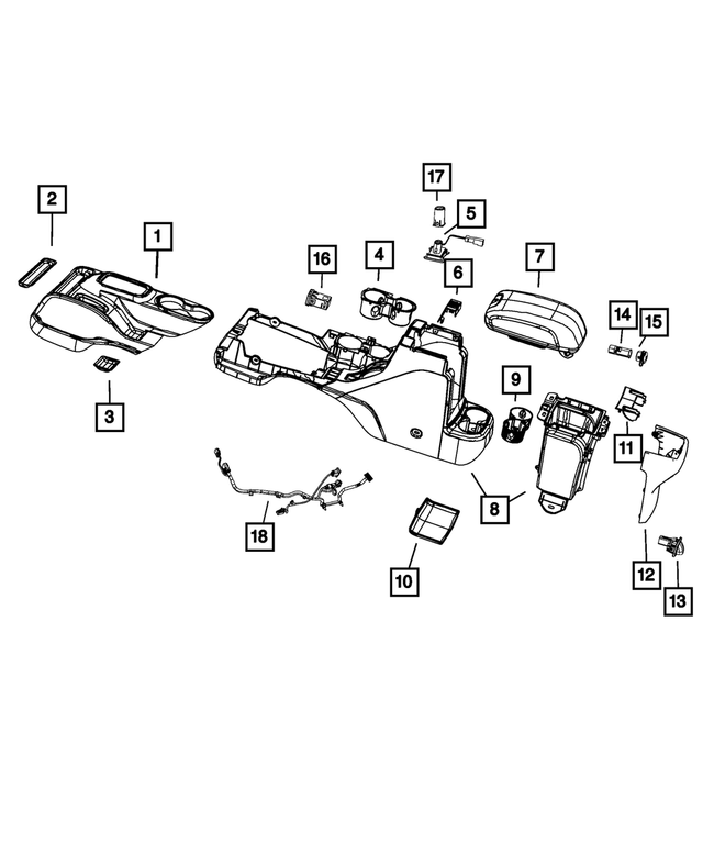 68090503AA - Interior Trim: Floor Console Mat for Mopar Image image
