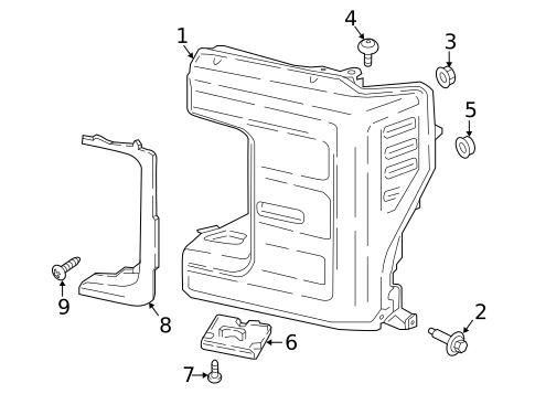 Headlamp Components for 2019 Ford F-250 Super Duty #1