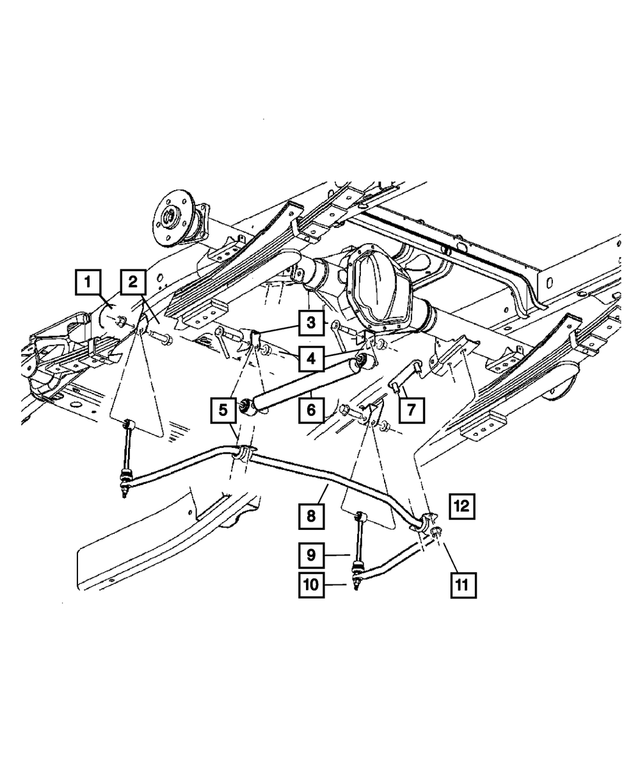 6508044AA - Rear Suspension: Hex Flange Head Bolt, Mounting for Mopar Image
