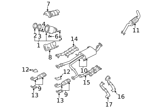 Exhaust Components for 2000 INFINITI QX4 #1