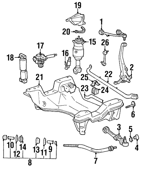 Stabilizer Bar & Components for 1993 Lincoln Mark VIII #1