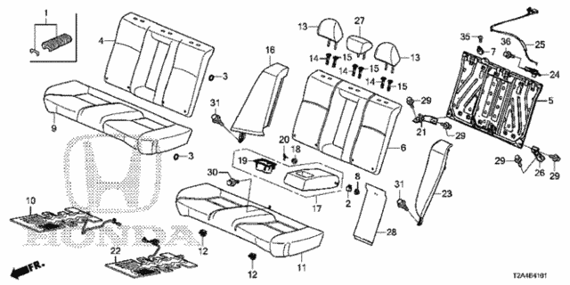 Rear Seat (1) (Tachi-S) for 2016 Honda Accord #0