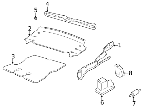 Interior Trim - Rear Body for 2000 Volkswagen Cabrio #0