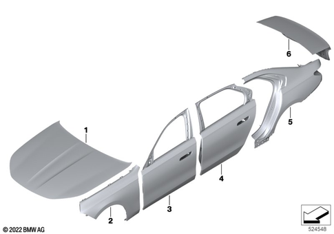 Outer Panels for 2023 BMW 740i #0