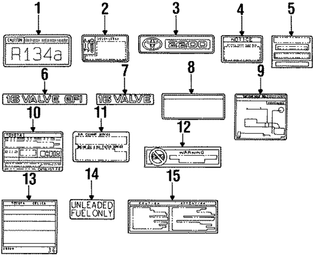 8872320040 - : AC Label for Toyota Image
