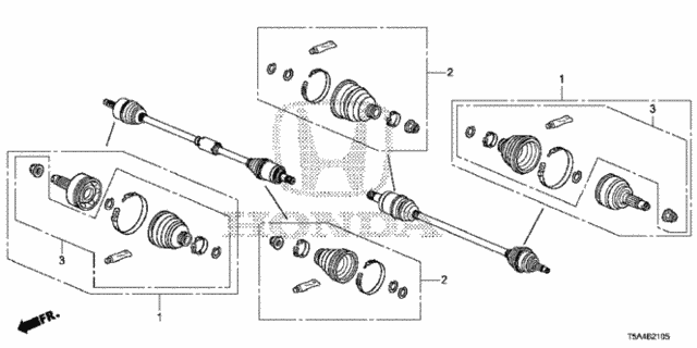 Front Driveshaft Set Short Parts for 2016 Honda Fit #0