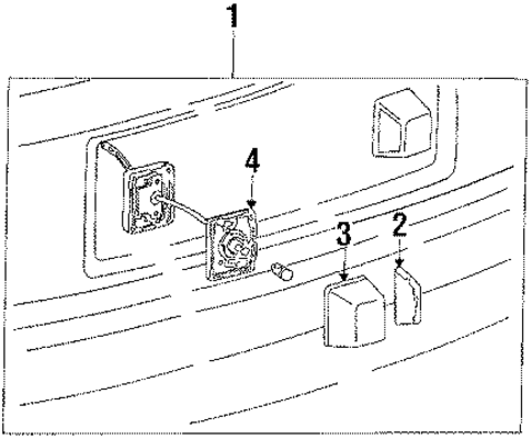 License Lamps for 1984 Toyota Camry #1