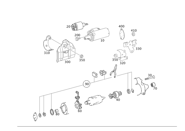 61515901 - Electrical Equipment and Instruments: Starter for Mercedes-Benz Image image