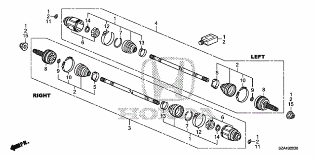 Rear Driveshaft for 2010 Honda Pilot #0