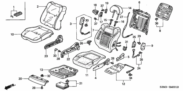 Front Seat (R.) for 2003 Acura CL #0