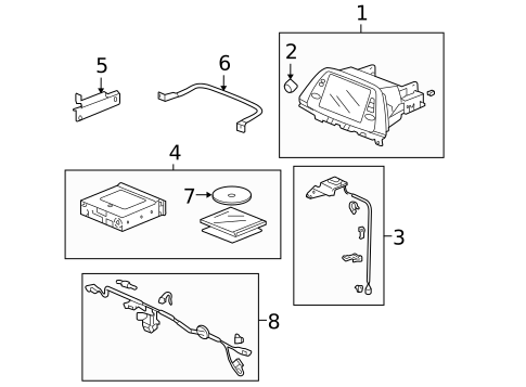 Navigation System Components for 2007 Honda Odyssey #0