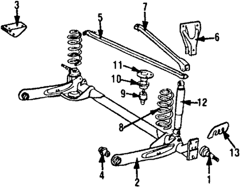 Rear Suspension for 1986 Dodge Aries #1