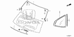 73512TNYA01 - : Glass Set, R Quarter (Privacy)(AGC) for Honda Image