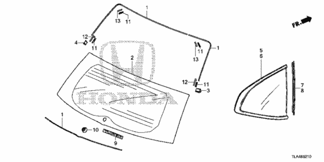 Rear Windshield - Quarter Windows for 2018 Honda CR-V #0