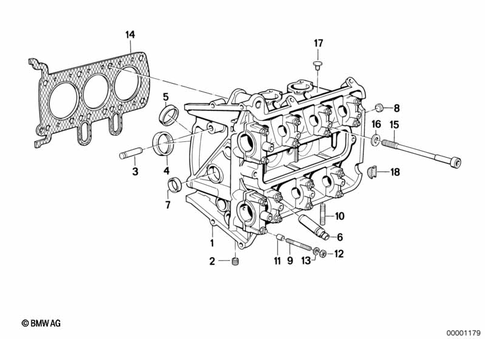 Cylinder Head with Cover for 1990 BMW-Motorrad K 75 C #0