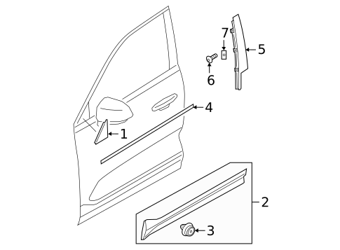 Exterior Trim - Front Door for 2019 Volvo XC40 #1