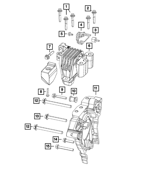Engine Mounting for 2017 Jeep Cherokee #2