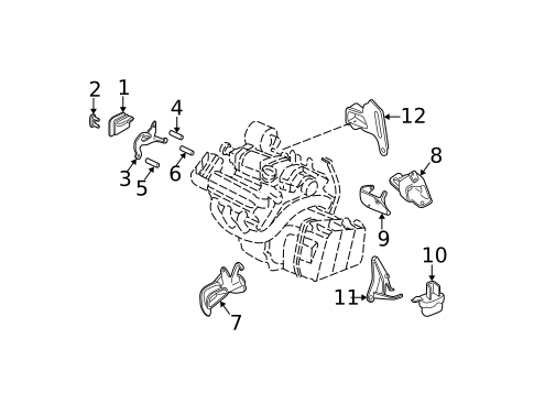 Engine & Trans Mounting for 1999 Buick Park Avenue #0