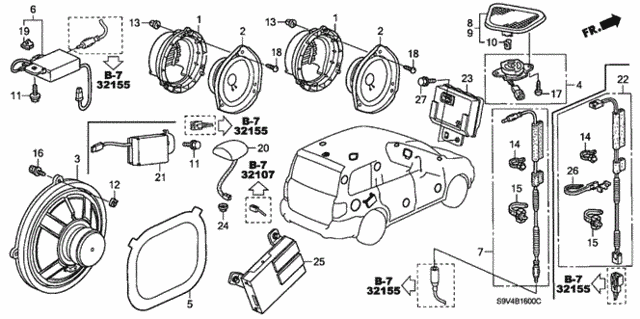 Radio Antenna - Speaker for 2005 Honda Pilot #0