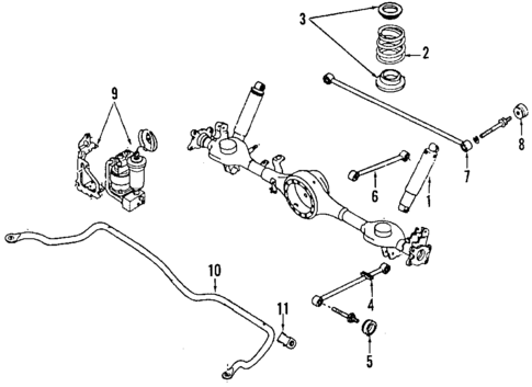 Rear Suspension for 1998 Mazda MPV #1