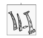 8R0810074A - Body: Inner Center Pillar for Audi: Q5, SQ5 Image