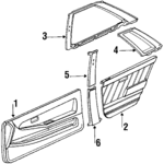 676101633001 - Body: Door Trim for Toyota: Tercel Image
