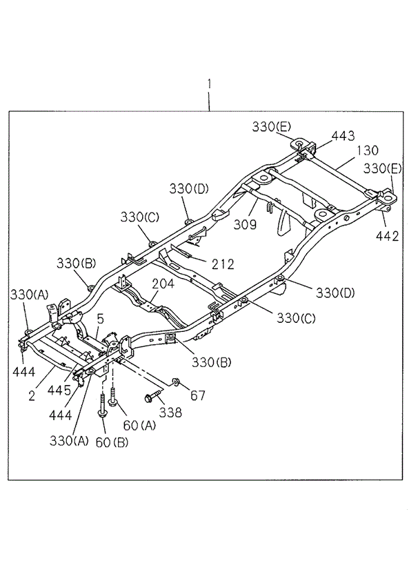 Frame (Brackets - Bolts) for 2000 Honda Passport #0