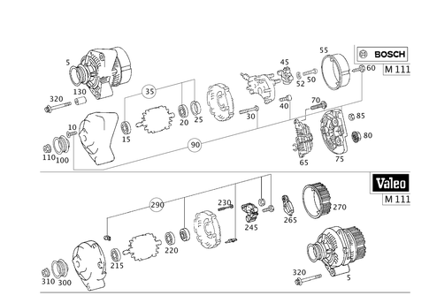 Alternator for 1999 Mercedes-Benz E430 #0