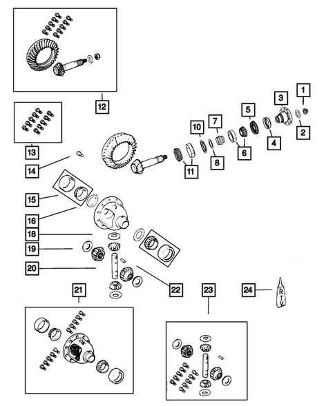 Front Axle Differential for 2007 Dodge Nitro #0