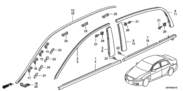 Molding for 2008 Acura TL #0