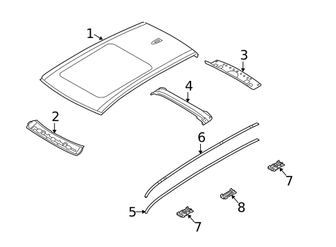 Exterior Trim - Roof for 2011 BMW X6 #0
