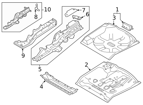 Rear Floor & Rails for 2022 Land Rover Discovery Sport #1