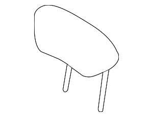 BE5Z54611A08EB - Body: Headrest for Ford Image