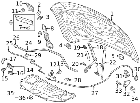 Hood & Components for 2018 Audi RS7 #0