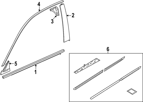 Exterior Trim - Front Door for 2022 Honda Civic #0