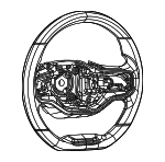 7JP522X7AD - : Steering Wheel for Jeep: Grand Wagoneer, Grand Wagoneer L, Wagoneer, Wagoneer L Image