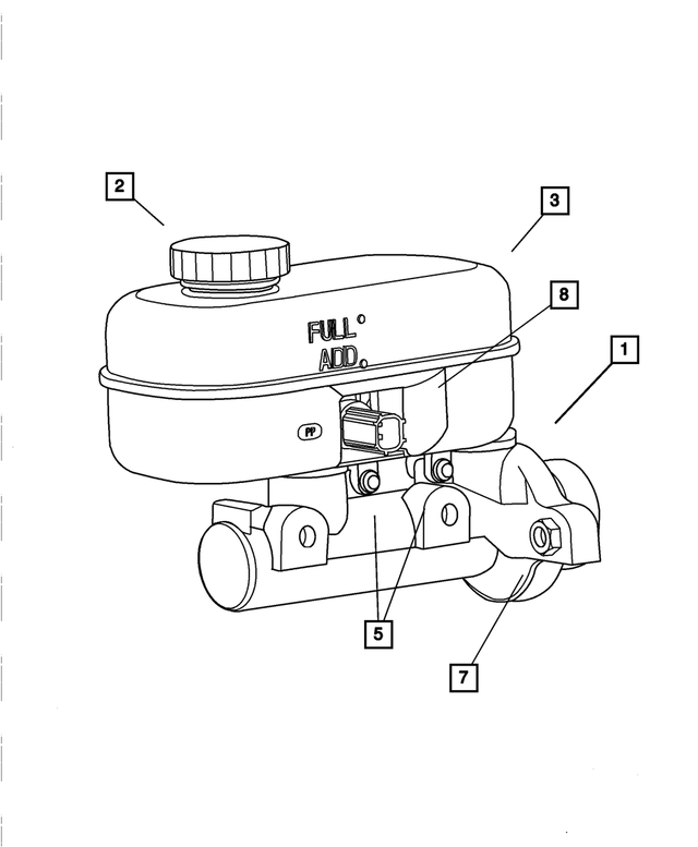 5072995AA - Service Brakes: Brake Master Cylinder Reservoir for Mopar Image image
